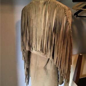 Vintage suede fringe jacket